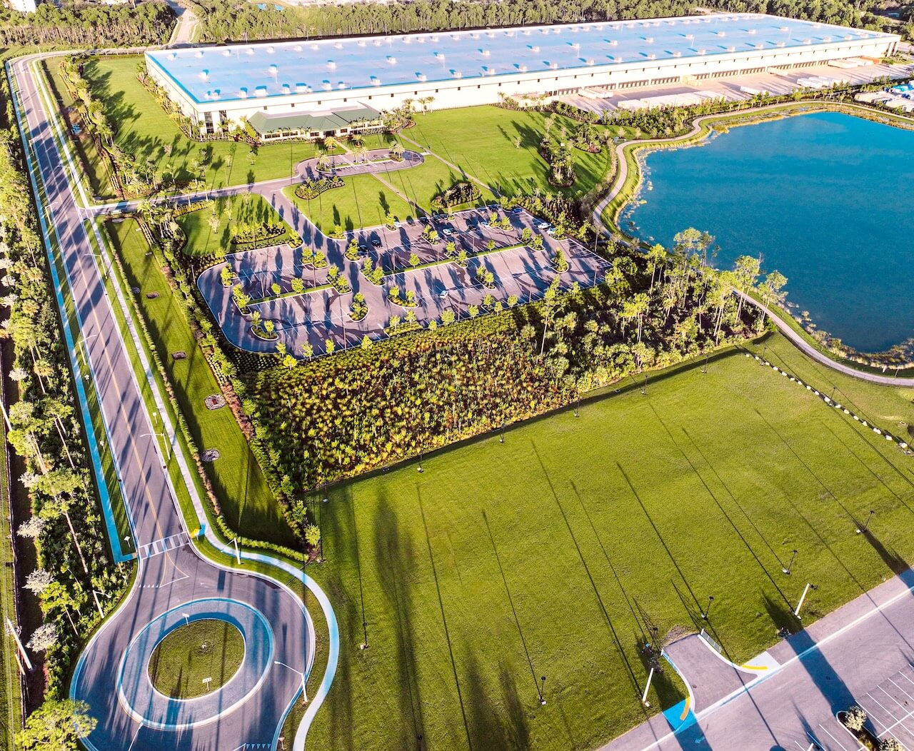 landscaping and lagoon sky view