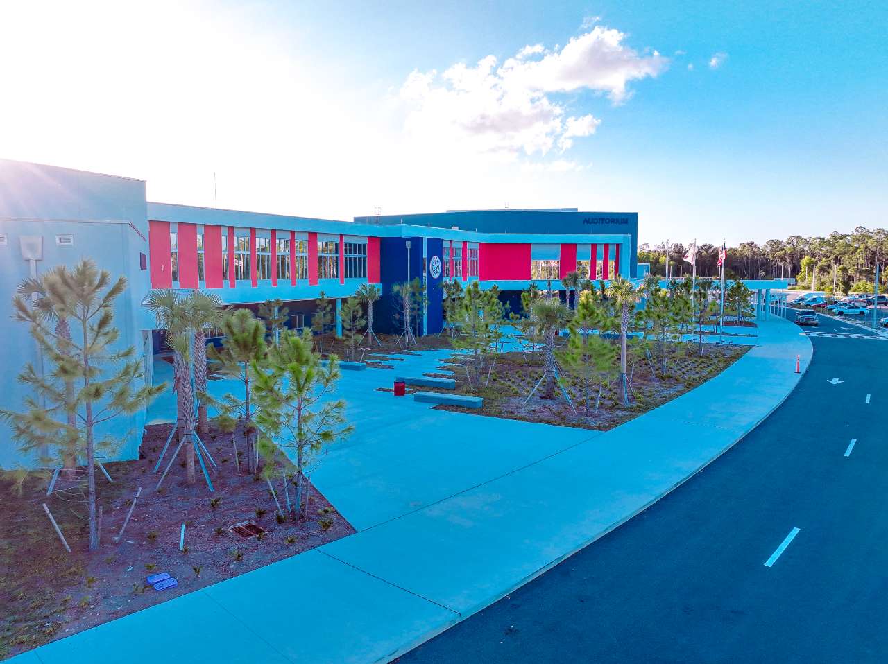 school building front view