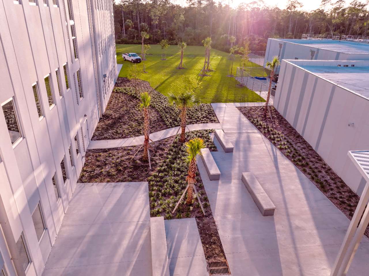 view to the side of school building