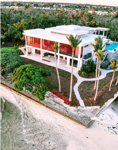 residential sky view next to the beach