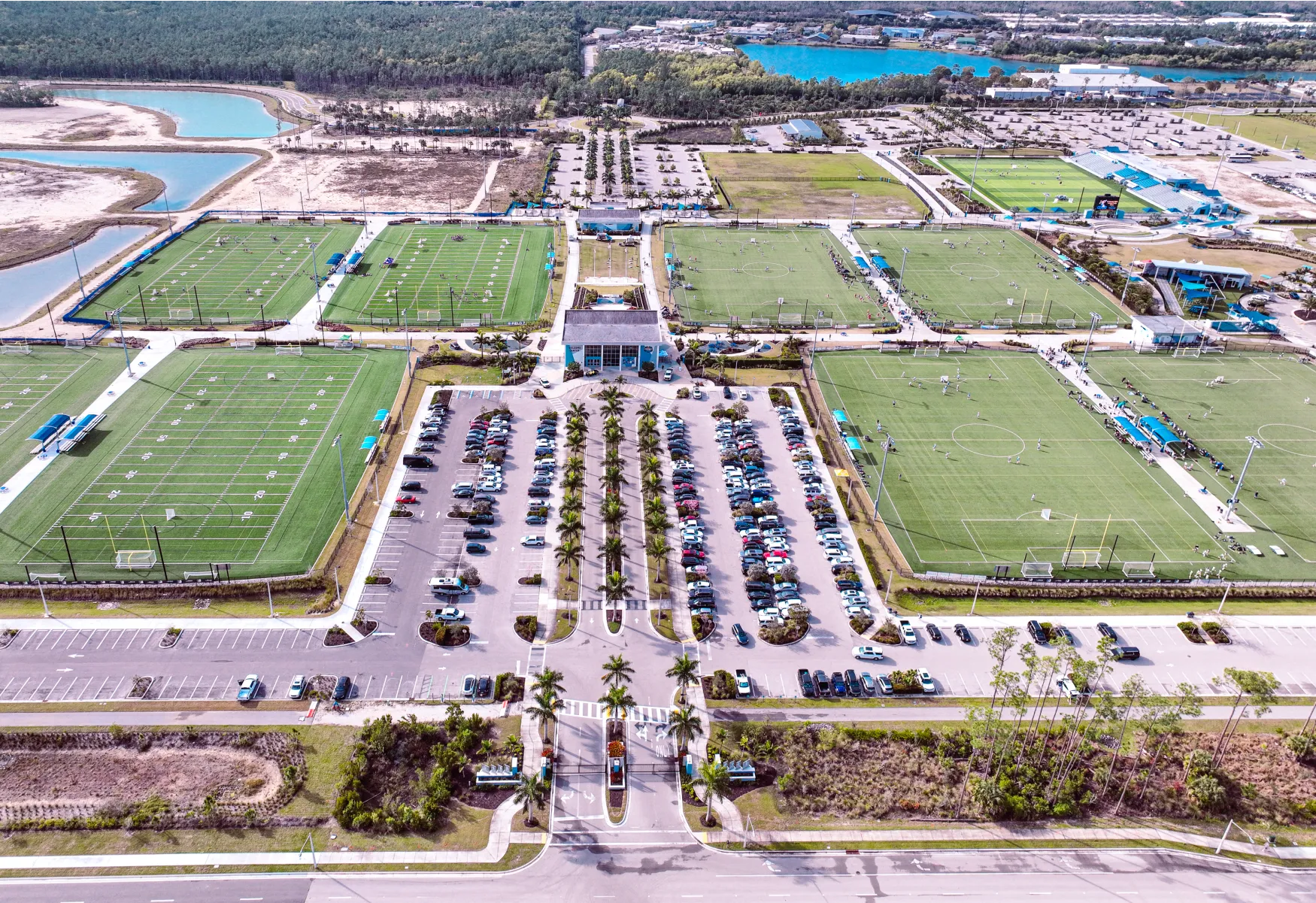 top landscaping view parking