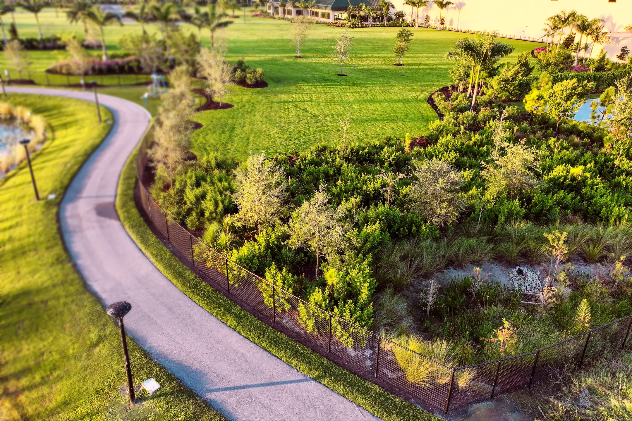 top landscaping view